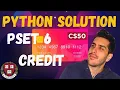PROBLEM SET 6 CREDIT SOLUTION CS50
