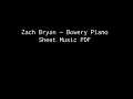 Kings of Leon, Zach Bryan — Bowery — Piano Sheet Music