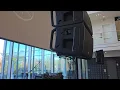 The QSC LA112 Line Array Speakers and the QSC KS118 s
