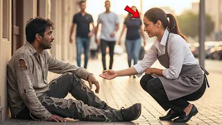 هيا إلى السوق سأشتري كل شيء لك قالت النادلة للملياردير العربي المتخفي بملابس متسول 