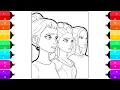 KPop Demon Hunters Coloring Pages How to Colors Rumi Mira Zoey