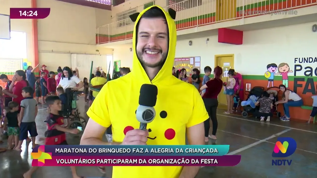 Maratona do Brinquedo faz a alegria da criançada: voluntários participaram da organização da festa