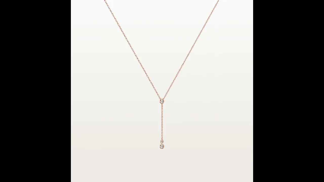 Center Stage | Bezel Diamond Lariat Necklace
