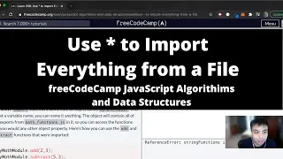 Use to Import Everything from a File ES6 freeCodeCamp tutorial