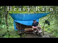 HEAVY RAIN Camping in Huge Rainstorm with a Blue Home Depot Tarp