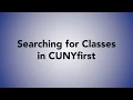 Searching for Classes in CUNYfirst