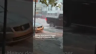 Heavy downpours trigger flooding in Paterson NJ