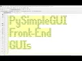PySimpleGUI 2020 Part 2 Front ends - Add a GUI Front End to CLI EXPERIMENTAL VERSION