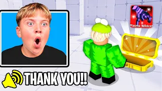 Gifting STREAMERS their DREAM SKINS in Roblox Rivals!