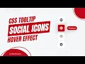 How to Create Social Media Icons with Tooltip Hover Animation HTML CSS Tutorial