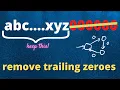 Removing Trailing Zeroes is Regular Quotient Language Example