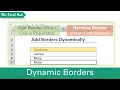 Add Borders Dynamically When Cells Are Populated - Conditional Formatting In Excel