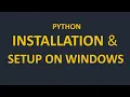 Install Python on Windows Setup Environment Variable Verify Python