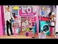Barbie LOL Family Dollhouse Cleaning Morning Routine - Titi Toys Dolls