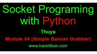 Module 04 Simple Banner Grabbing Socket Programming with Python