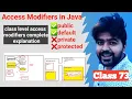 Java access modifiers part 1 with complete explanation