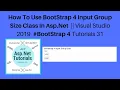 How to use bootstrap 4 input group size class in asp net vs2019 4 tutorials 31