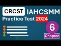 CRCST Practice Test 2024 Chapter 6 - IAHCSMM Certified Registered Central Service Technician