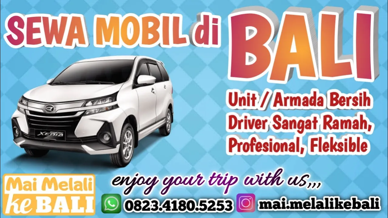 Sewa Mobil dengan Sopir dan BBM untuk menjelajah objek wisata di Bali