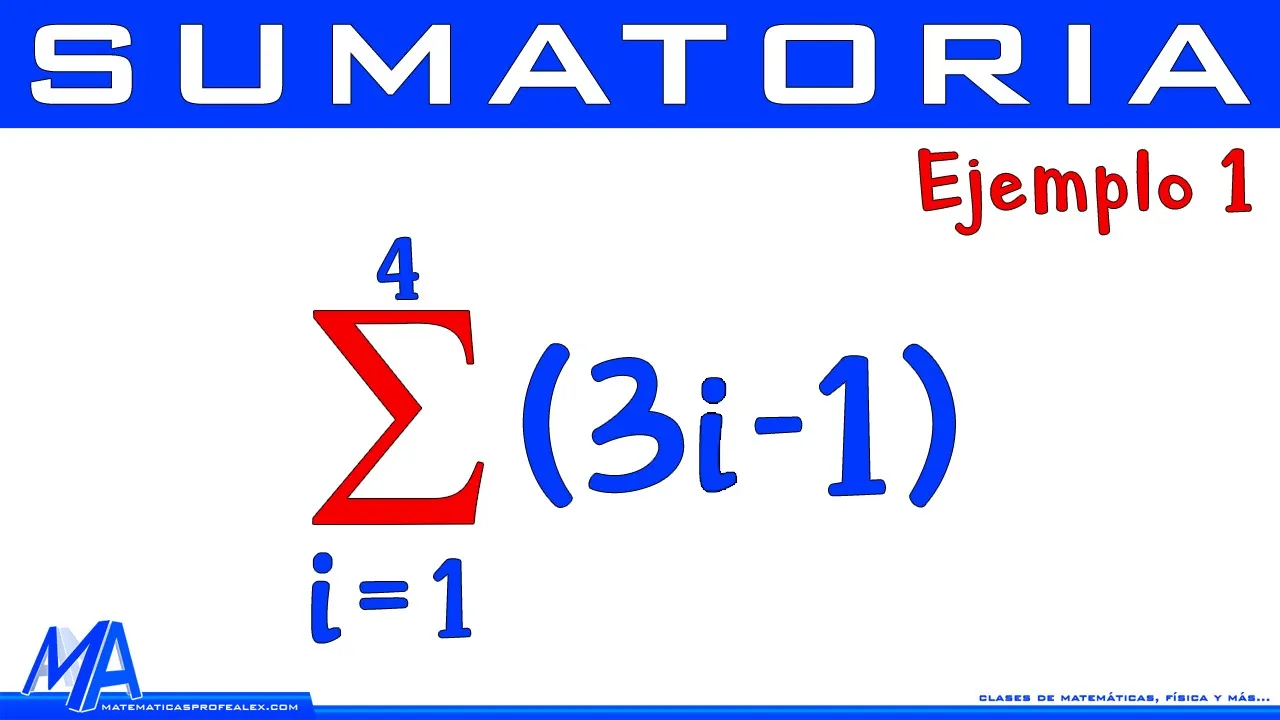 Sumatoria - Notación sigma | Ejemplo 1