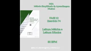 MSA Fase 10 Exercicio 74 Pag 98 Leitura Metrica e Ritmica 80 BPM