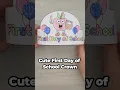 Printable First Day of School Hat - Perfect for Preschool Kindergarten