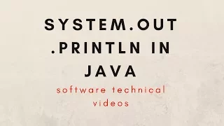 system out println in java