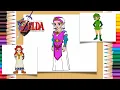 Coloring Princess Zelda Malon and Saria - Zelda Coloring Pages Labolina Coloring TV