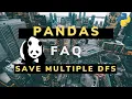 How to save multiple DataFrames to a single excel file