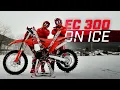Lagu GASGAS EC 300 on Ice | Extreme Ski Race Madness