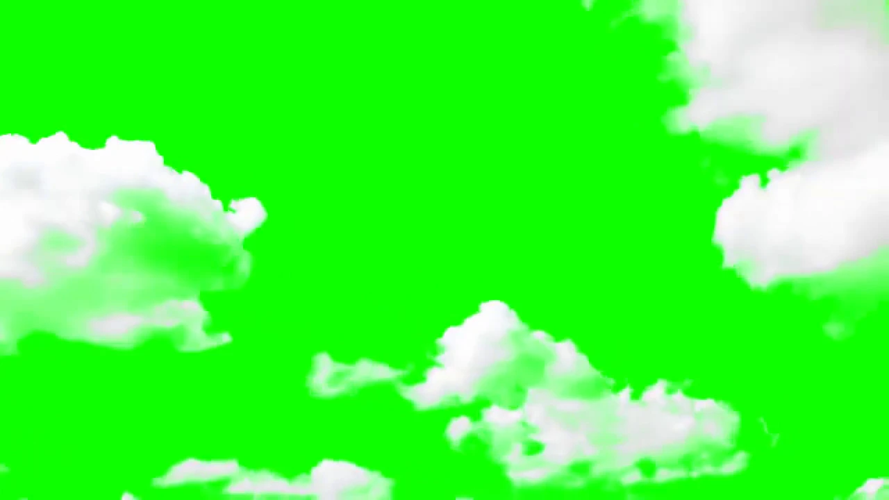 nuage fond vert