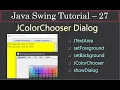 JColorChooser and JTextArea Back and Fore Color Java Swing Tutorial