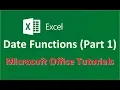 MS Excel - Excel Date Formulas