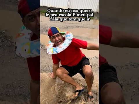 Quando eu falo que hoje eu não quero ir pra escola #shorts #humor #infancia #familia #escola