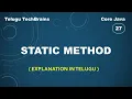 static method in java java in telugu