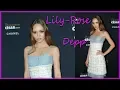Lily Rose Depp Sexy Boobs in a See Through Dress