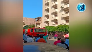 أول فيديو من موقع حريق كنيسة مارجرجس الجيوشي في شبرا دندنها