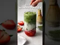 Easy 5-min. Strawberry Matcha Latte #drink