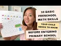 10 Basic Preschool Math Skills and Hands-on Math Activities for Preschoolers