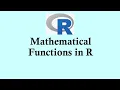 R programming Mathematical functions in R