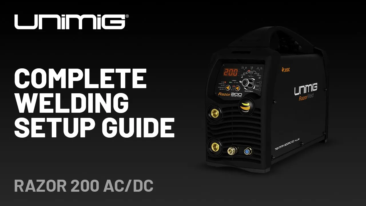 RAZOR 200 AC/DC - Complete Welding Setup Guide - YouTube thumbnail