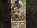 Digging holes with a post hole digger