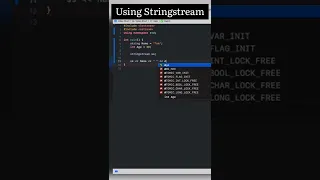 Using in How to use stringstream
