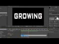 Growing Text Effect Tutorial Adobe After Effects CS6
