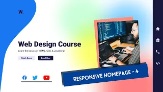 Design A Responsive Homepage Using HTML CSS JavaScript Part 4