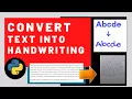 How to convert text to handwriting using python