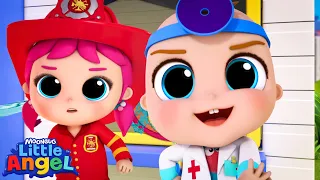 Heroes to the Rescue! 🚒 Emergency Helpers Song | Little Angel Nursery Rhymes & Kid Songs