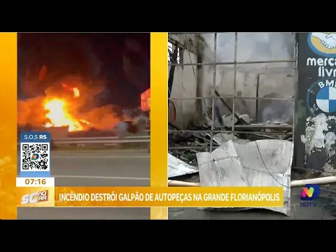 Incêndio devasta galpão de autopeças na marginal da Via Expressa