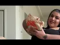Eating Extreme Amount of Food BBW Nicole is Bloated belly belly chugging belly bloat feedee