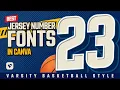 10 Best Jersey Number Fonts in Canva Varsity Basketball Style Fonts